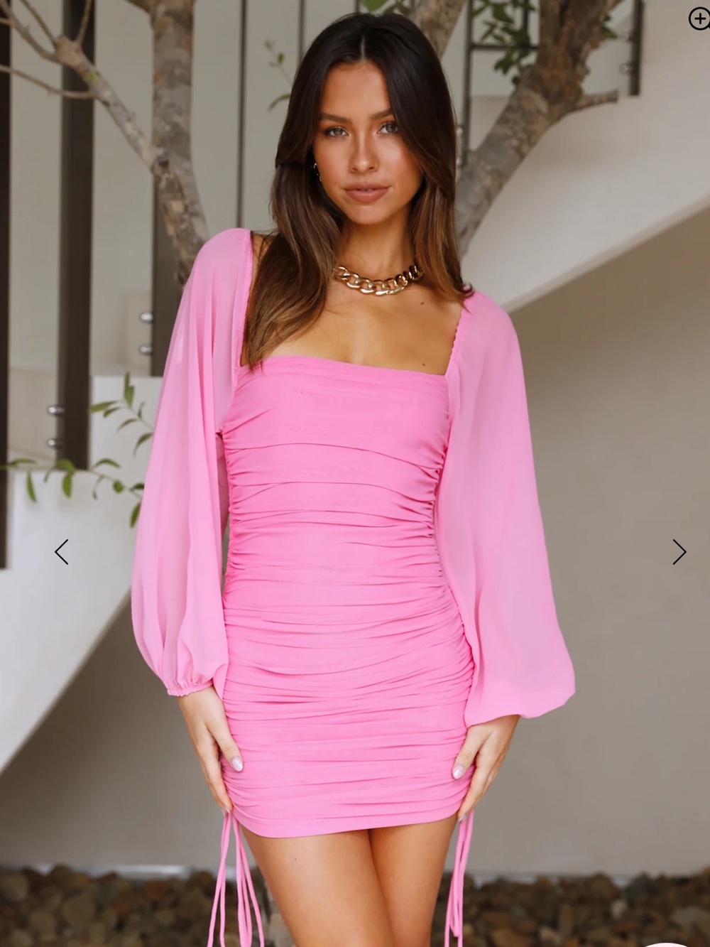 Hello Molly Vibrant Pink Mini Dress size 6